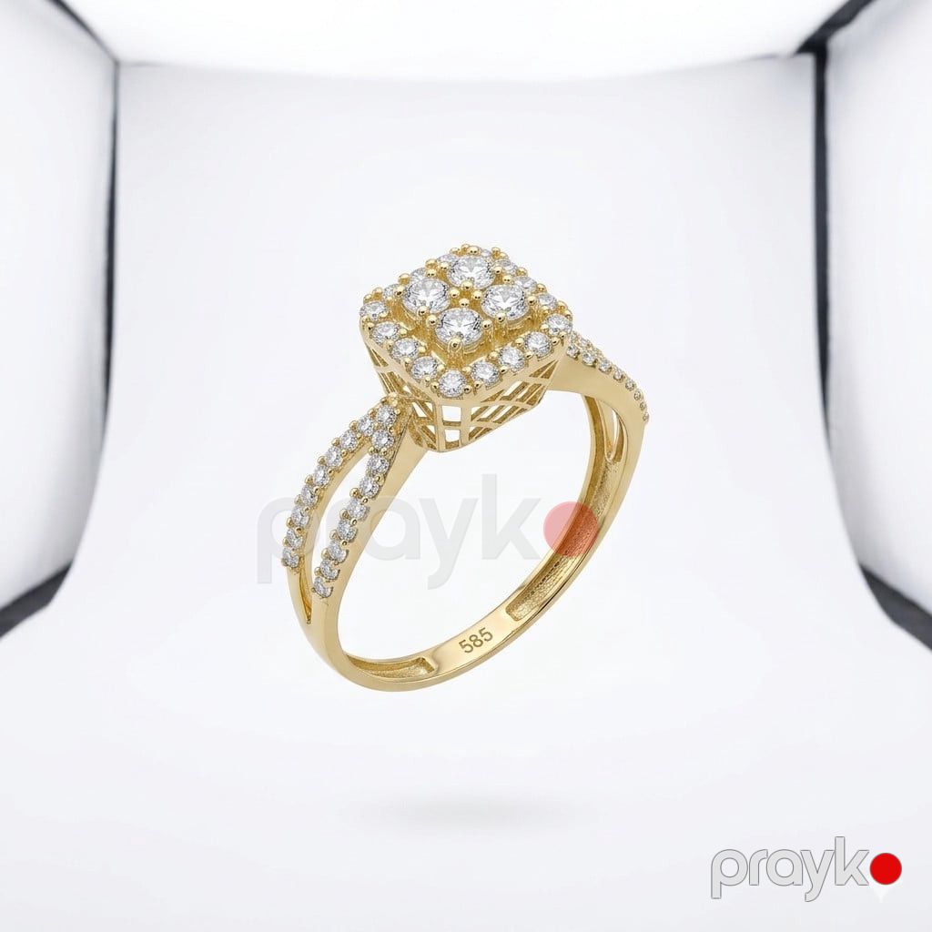 Üzük qadınlar üçün Azgold VJ474802, qızıl 585 əyar No Brand — Mallar, Bakı (3)