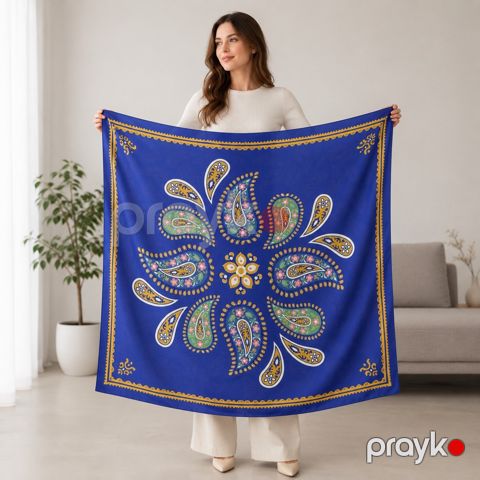 Kəlağayı 2305, rəngbərəng, viskoz, 140x140 sm — Bakı