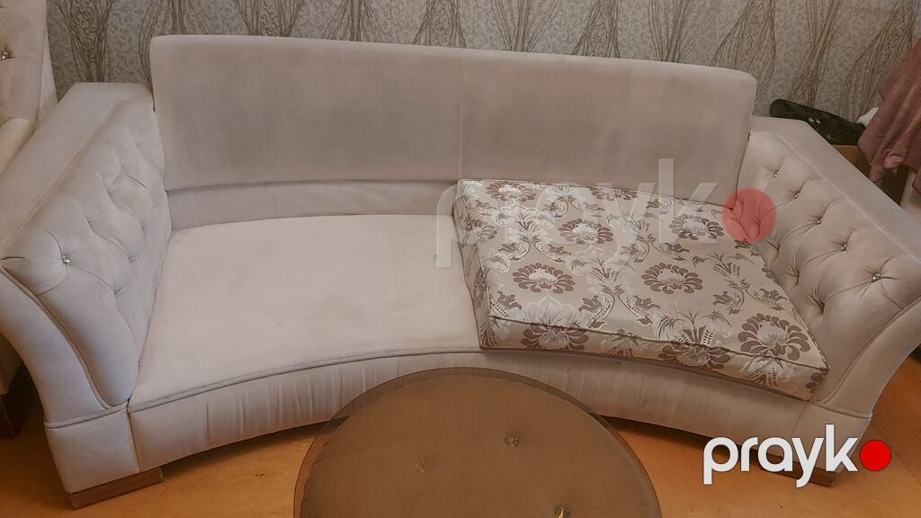 Klassik üslubda yumşaq mebel dəsti - Tərkib: 3 yerlik taftalı divan — Yumşaq mobilya dəstləri, Bakı (4)