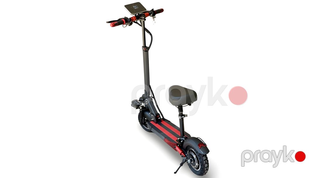 Elektrik samokat M6905, qara/qırmızı, 30-40 km — Mallar, Bakı (2)