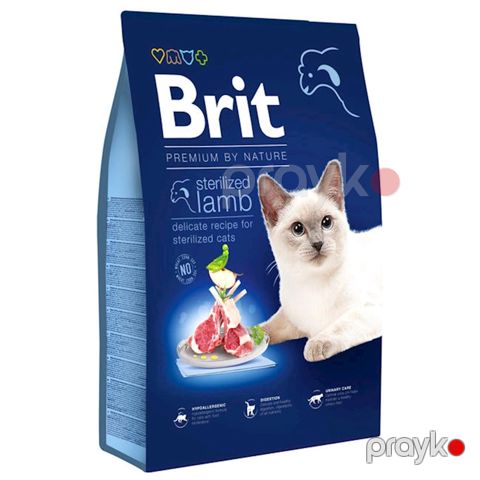 Quru yem Brit Premium by Nature Cat Sterilized Lamb sterilləşdirilmiş pişiklər üçün 8 kq — Bakı