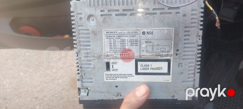 Sony CDX-GT280 avtomobil maqnitofonu - Növ: Fm/mw/sw uyumlu CD pleyer — Avtomobil akustikası, Gəncə (3)