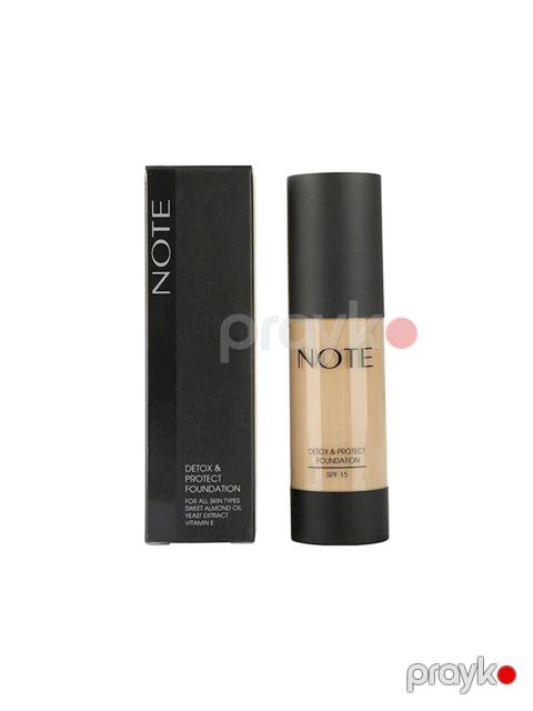 Tonal krem Note Cosmetics Detox and Protect Foundation SPF15 04 Sand 35 ml — Bakı