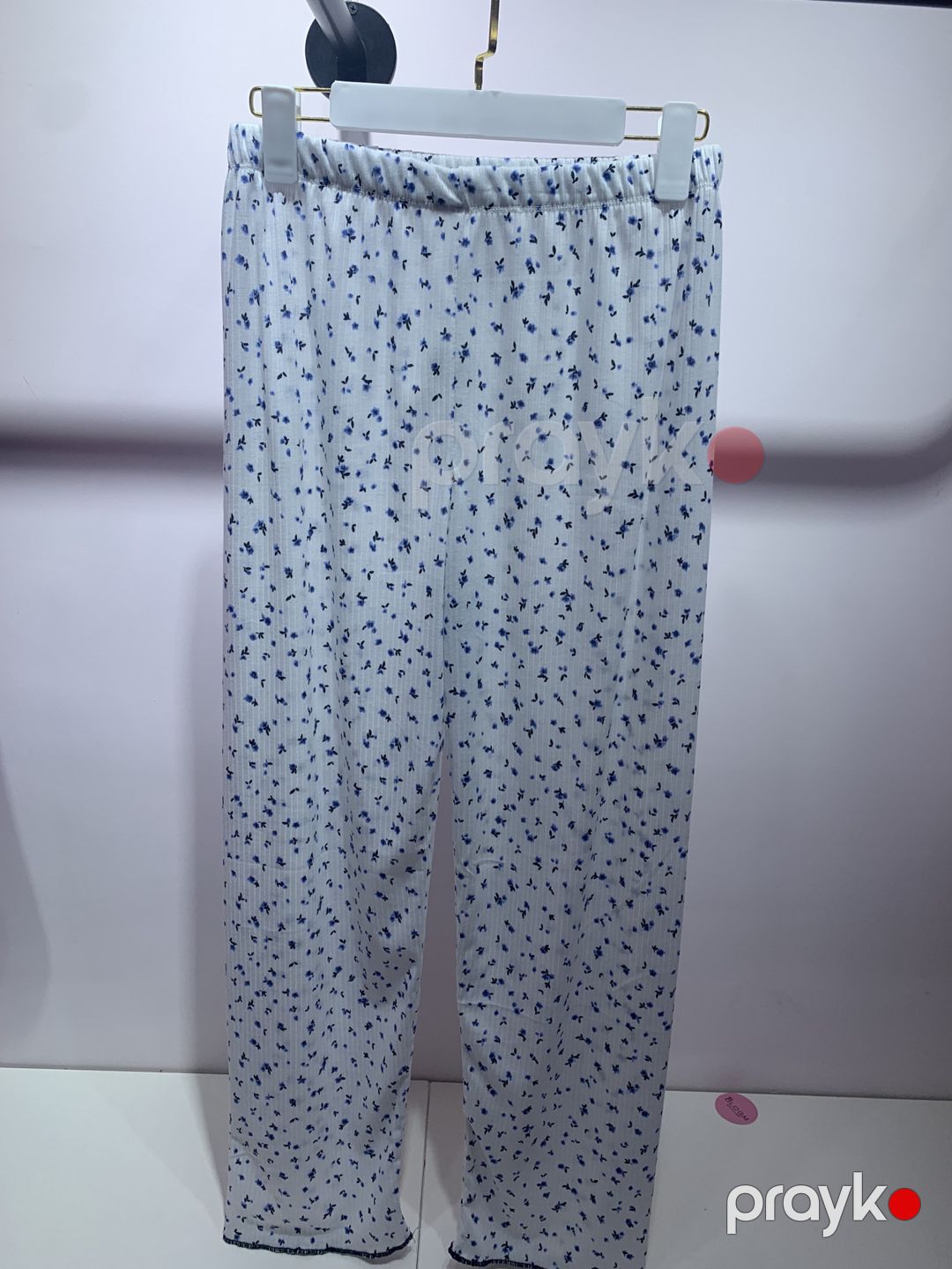 Qadınlar üçün şalvarlı pijama dəsti 01.00027, mavi, viskoz, ölçü L — Mallar, Bakı (3)