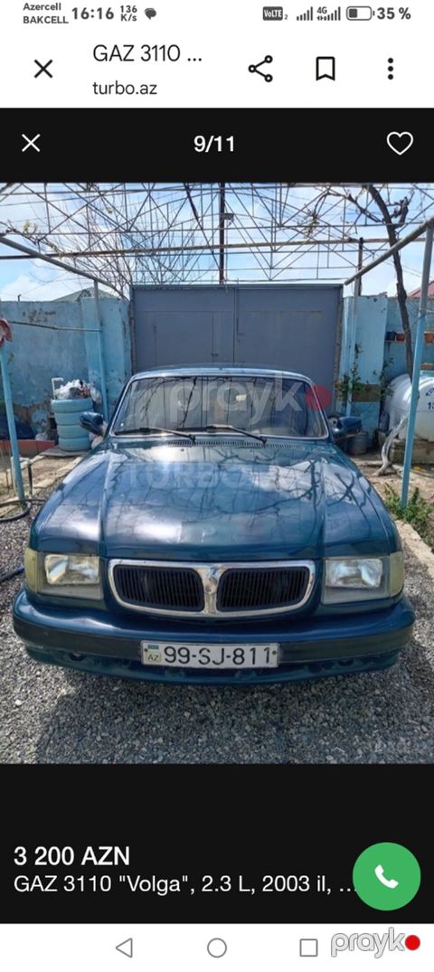 QAZ 3110: 2.3 l 2003 il 192300 km Sedan — Bakı
