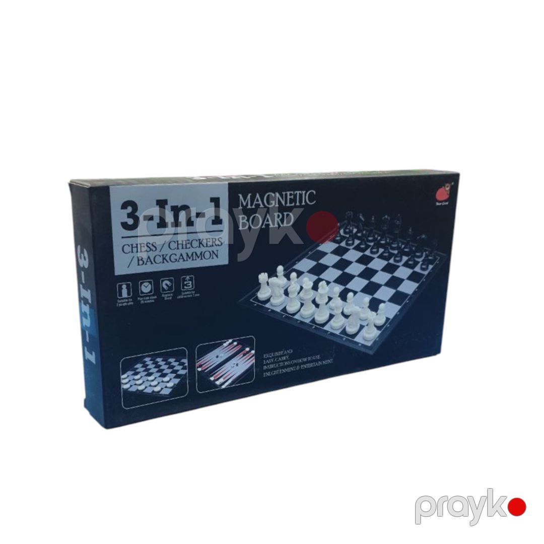 Şahmat dama və nərd 3-ü 1-də, plastik, maqnitli, 20x40 sm — Mallar, Bakı (3)
