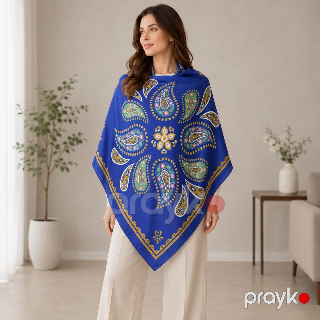 Kəlağayı 2305, rəngbərəng, viskoz, 140x140 sm — Mallar, Bakı (2)