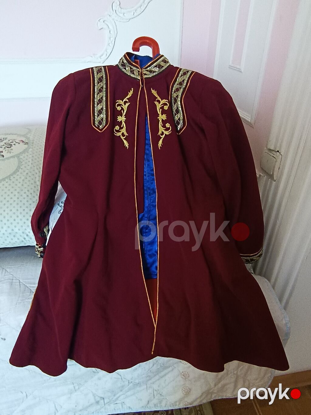 Mərasim və səhnə üçün milli üslubda kişi çuxası - Rəng: tünd bordo — Kişi geyimi, Digah (4)