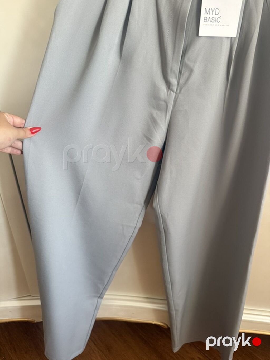 Məhsul: MYD Basıc qadın şalvarı - Rəng: Açıq boz (grey) - Kəsim — Şəxsi əşyalar, Bakı (3)