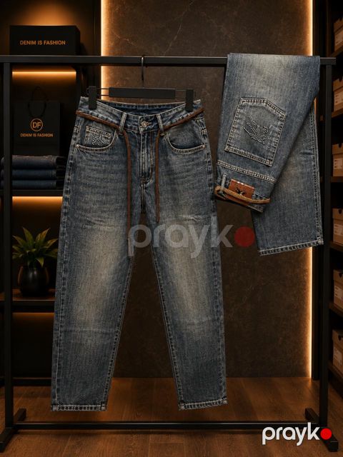 Kişilər üçün düz cins 7638, tünd göy, pambıq, ölçü 31 — Bakı