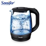 Sonifer SF-2079 Şüşə Elektrikli Çaydan 1.7L 2200W LED İşıqlı və Avtomatik Sönmə Funksiyalı — Etrend.az — Электрические чайники и термопоты