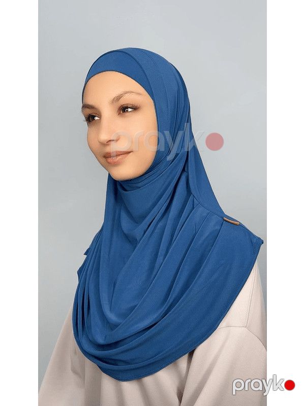 Hicab SF Firdevs 8229, göy, trikotaj — Mallar, Bakı (3)