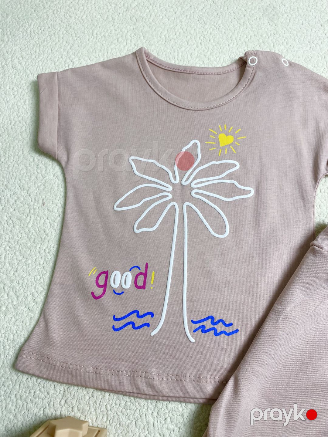 Qızlar üçün şortlu dəst 2615747, çəhrayı, pambıq, ölçü 12-18 ay — Mallar, Bakı (3)