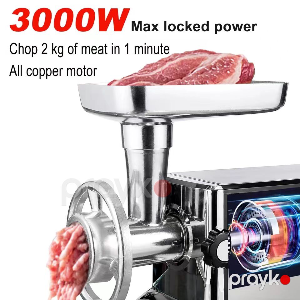 Sonifer SF-5001 3000 Vt gücündə Paslanmayan Poladdan Elektrikli Çoxfunksiyalı Tərəvəz və Ətçəkən Kolbasa dolduran — Ev texnikası, Bakı (4)