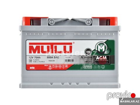 Akkumulyator Mutlu Agm 70 Ah R — Bakı
