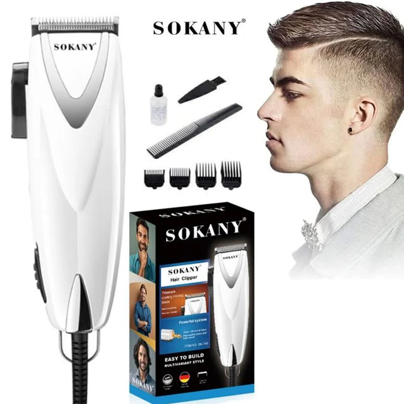 Sokany SK-745 – Peşəkar Güclü Saç və Saqqal Kəsən Maşın (Kabel ilə) — Bakı