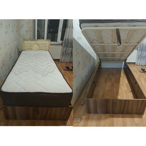 İşlənmiş, Təknəfərlik çarpayı, Bazalı, Matras ilə — Çarpayılar