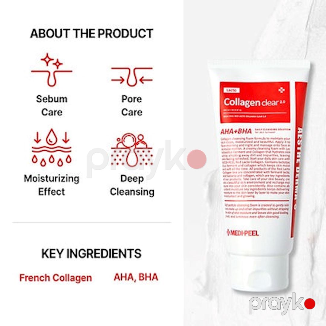 Üz üçün köpük Medi-Peel Red Lacto Collagen Clear 2.0, 300 ml — Mallar, Bakı (3)