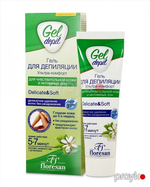 Dərinin və intim bölgələrin depilyasiya üçün gel Floresan Cosmetic Gel Depil Ultra Komfort 100 ml — Bakı