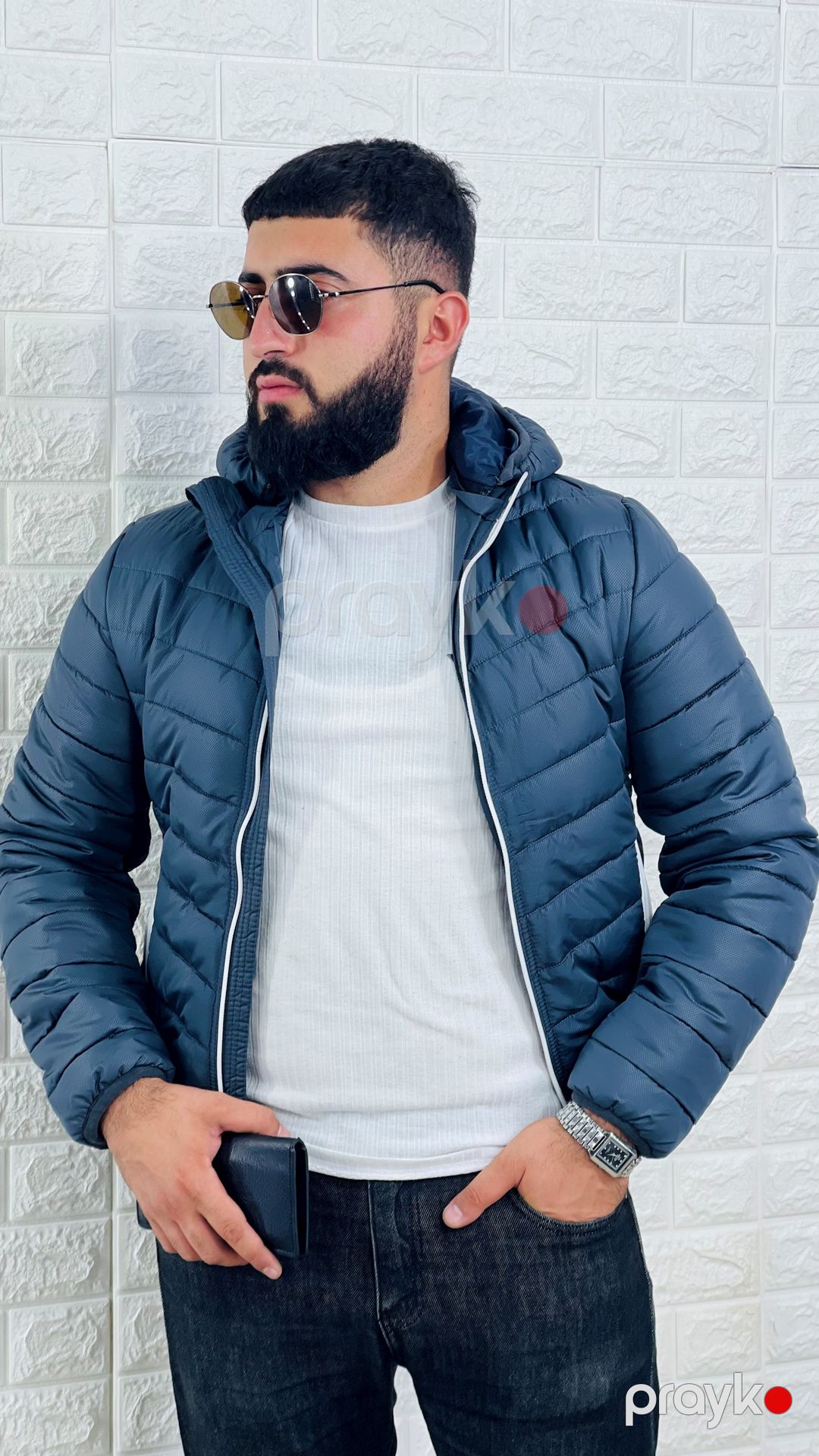 Kişilər üçün gödəkçə mir_17404, göy, polyester, ölçü 52 — Mallar, Bakı (2)
