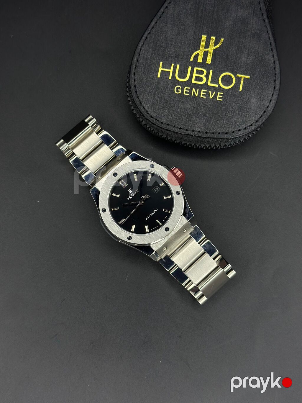 Marka: *Hublot* Parlaq gümüşü korpus Mineral Kristal şüşə — Qol saatları, Bakı (4)