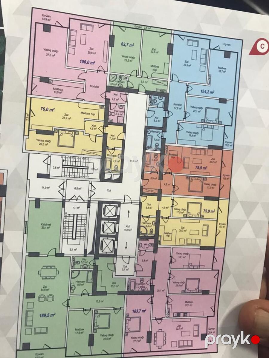 Satılır 1 otaqlı yeni tikili 76 m² — Mənzil, Bakı (4)
