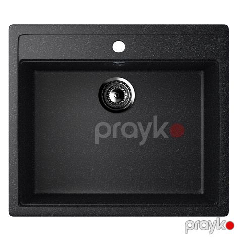 Ulgran mətbəx çanağı (moyka) seramik 1-Lİ qara 560x495 U-104-308 — Bakı