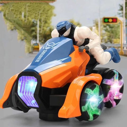 Motosikl fiquru ilə, rəngli işıqlı, göy, 3+ yaş üçün - homestore_vm1656 — Bakı