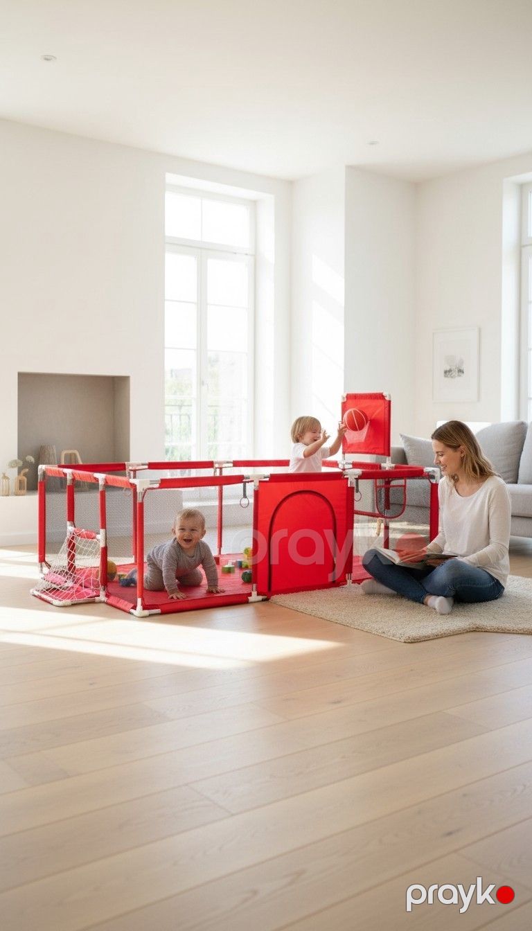 Oyun üçün manej Ab8500 120x180x66 sm, qırmızı — Mallar, Bakı (2)