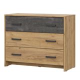 Komod "msp 1" 3 siyirməli palıd/tünd daş — Omid.az — Home products