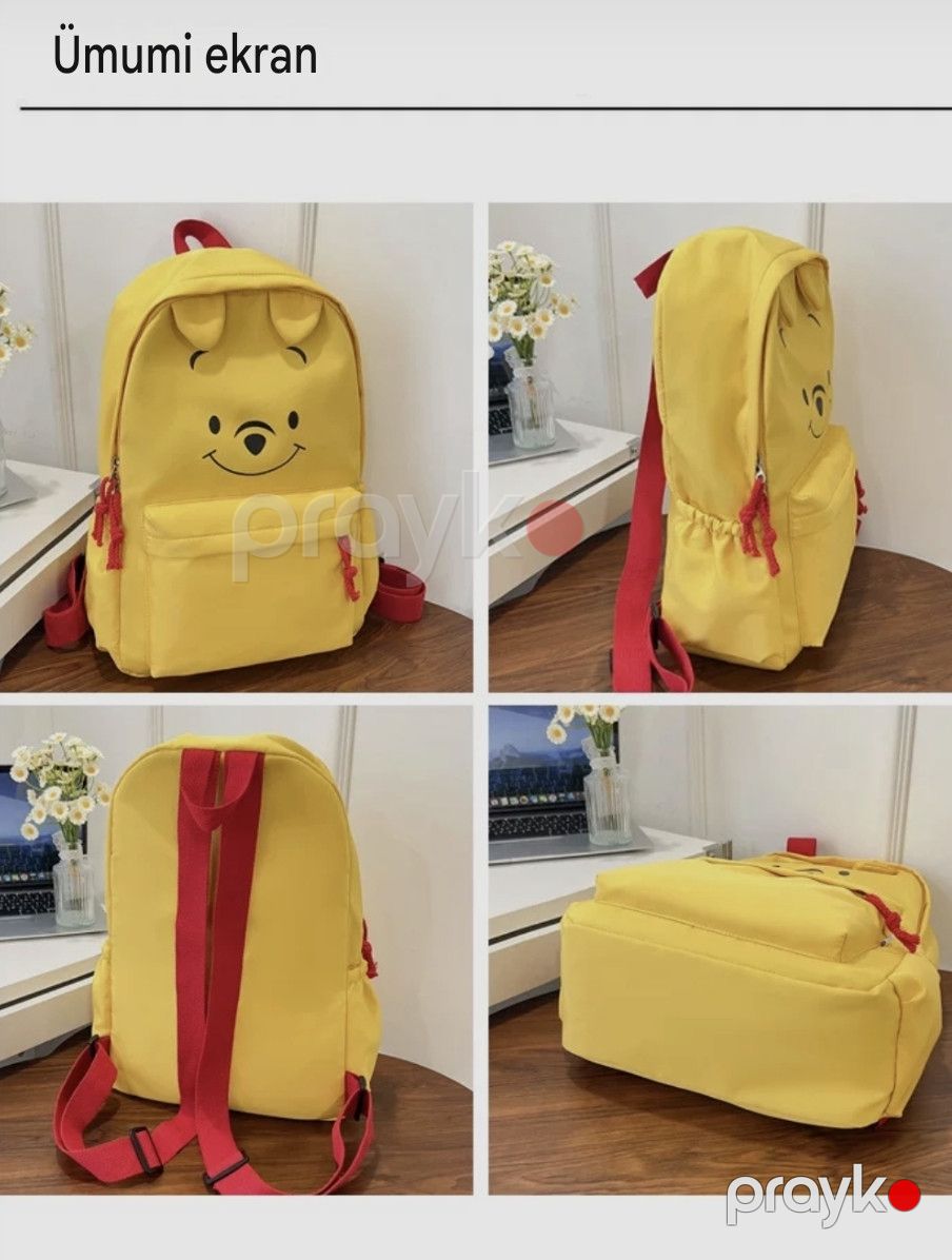 Məktəb çantası, neylon, sarı, 15 l — Mallar, Bakı (3)