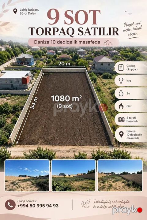 9 sot, Tikinti, Barter mümkündür, Kupça (Çıxarış) — Digah