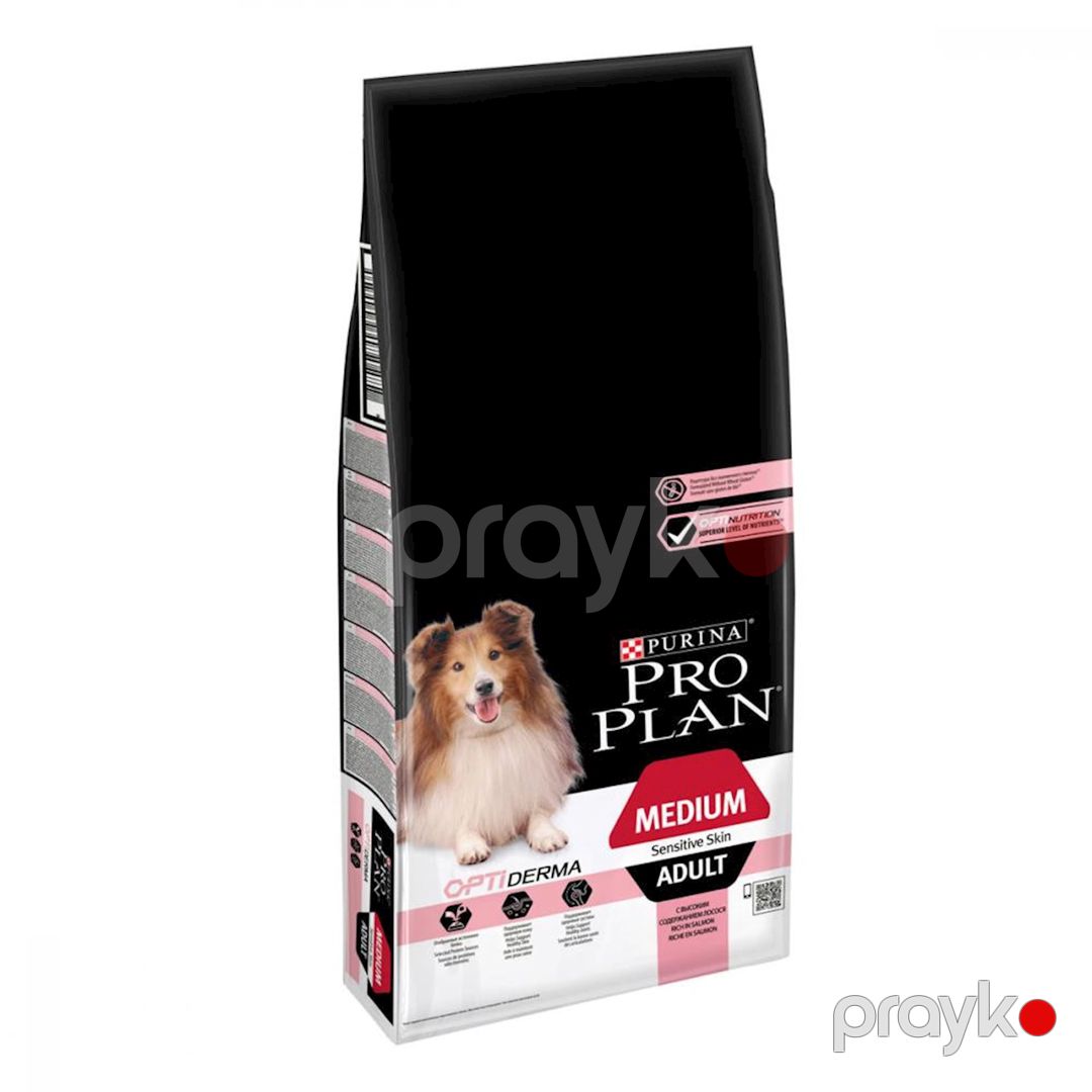 Quru yem itlər üçün Purina Pro Plan Medium Adult Sensitive Skin həssas dərili orta cinsli yetkin itlər uçun qızıl balıq və düyü ilə 14 kq — Mallar, Bakı