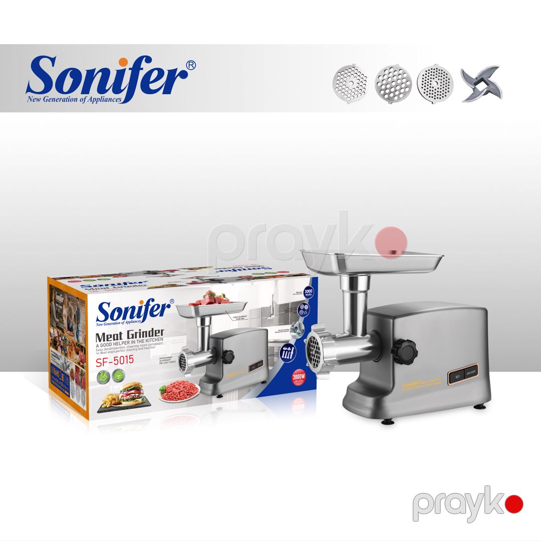 Sonifer SF-5015 3000W gücündə Ətçəkən və Kolbasa Doldurucu — Ev texnikası, Bakı (3)