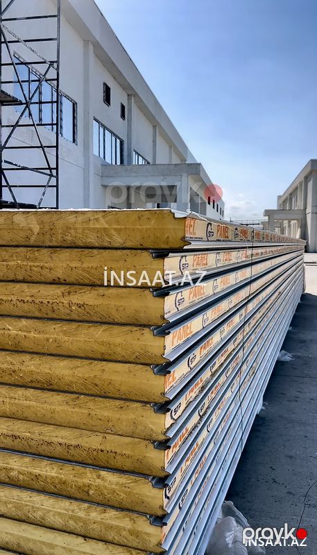 50 mm daş yunu sendviç panel – yanğına davamlı izolyasiyalı — Bakı