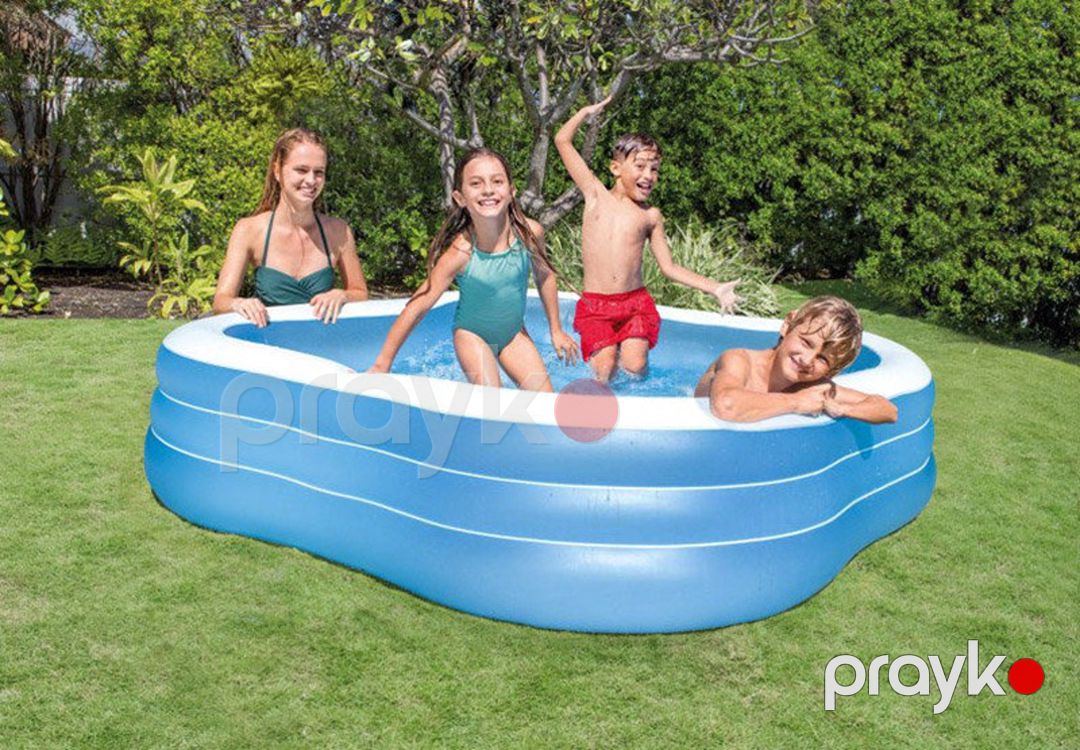 Şişmə hovuz Intex 57495, dalğalar, 229x229x56 sm, 1250 l, 6+ yaş, uşaq üçün — Hovuzlar, Bakı (2)