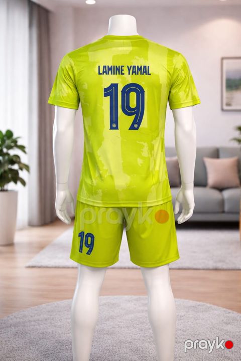 Uşaq futbol dəsti FC Barcelona Lamine Yamal 19, yaşıl, polyester, ölçü 6 yaş — Bakı