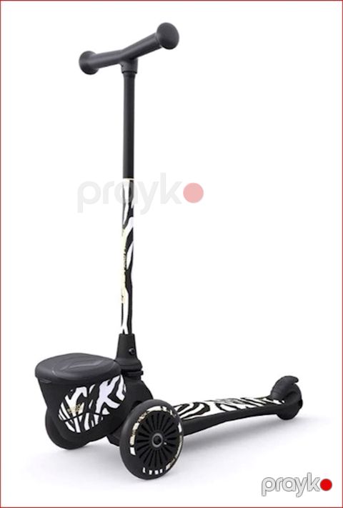 Samokat Scoot&Ride, qara/ağ, 58x26x62.5 sm — Bakı