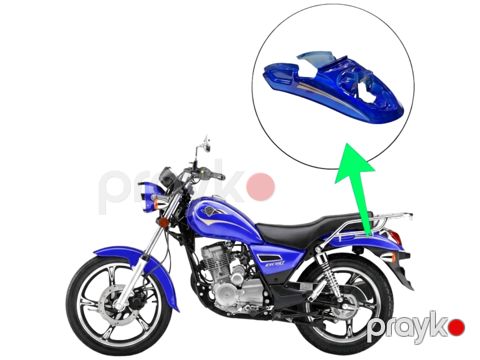 Motosiklet üçün arxa quyruq plastik hissəsi Haojue-Escort TZ-125, göy — Bakı