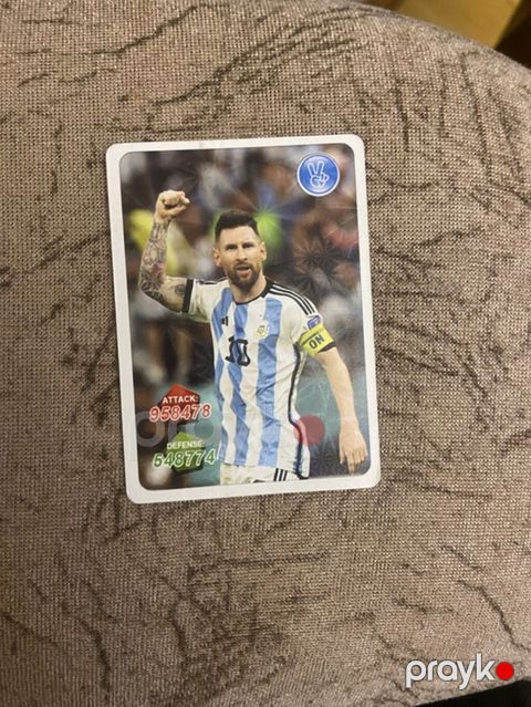 Futbol kolleksiya kartı – Argentina millisinin hücumçusunun təsvir — Digah