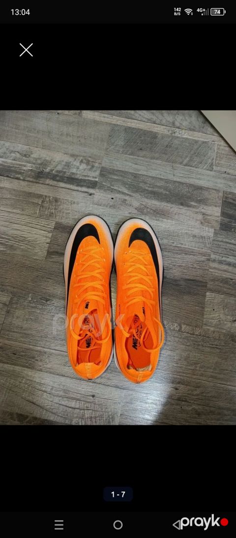 Nike Mercurial Vapor – Narıncı/qara rəngli futbol butsisi (Dişsiz) — Bakı