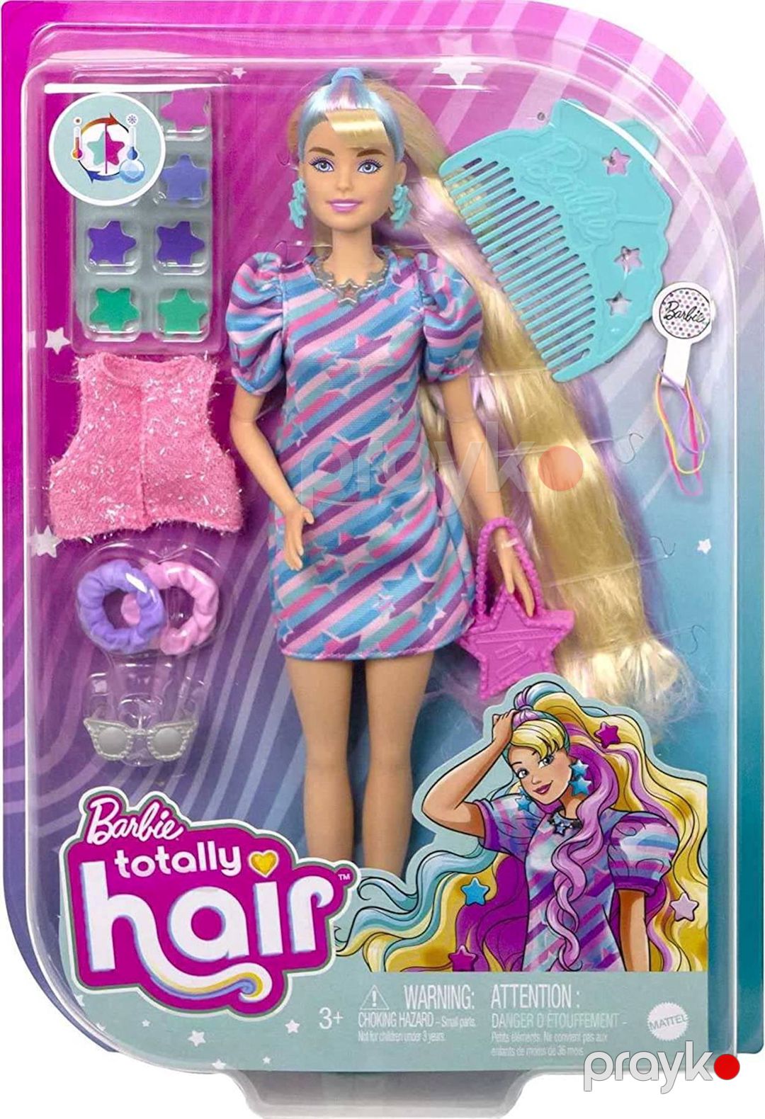Kukla Barbie Fashionistas Doll Totally Hair Blonde HCM88, 29 sm — Mallar, Bakı (3)