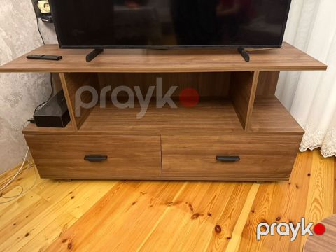 TV stendi – ağac teksturalı, müasir dizayn - Material: laminat/LDSP — Bakı