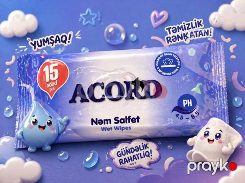 Nəm salfet Acord, 15 əd — Bakı