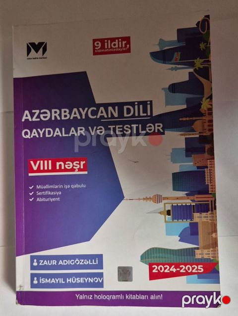 Məhsul: “Azərbaycan dili – Qaydalar və Testlər” (Vııı nəşr, 2024–2025) — Bakı