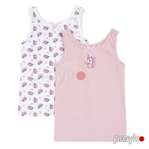 Qızlar üçün 2 ədədli mayka dəsti Chicco 9101551000000-11, rəngbərəng, pambıq/elastan, ölçü 2 yaş — Bakı