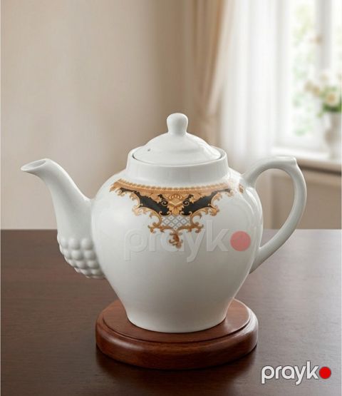 Dəmləmə çaydanı 2007, keramika, ağ, 1600 ml — Bakı