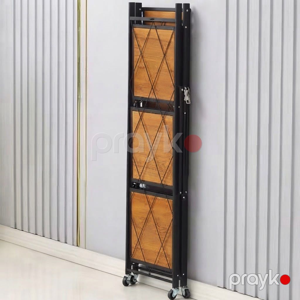 Stellaj, Metal/Taxta, Qara/Qəhvəyi, 82x72x34 sm — Mallar, Bakı (2)