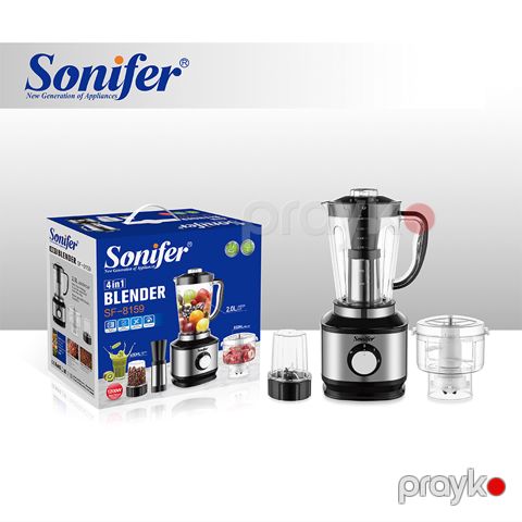 Sonifer SF-8159 — 1200W Çoxfunksiyalı Qida Prosessoru, Blender və Üyüdücü — Bakı