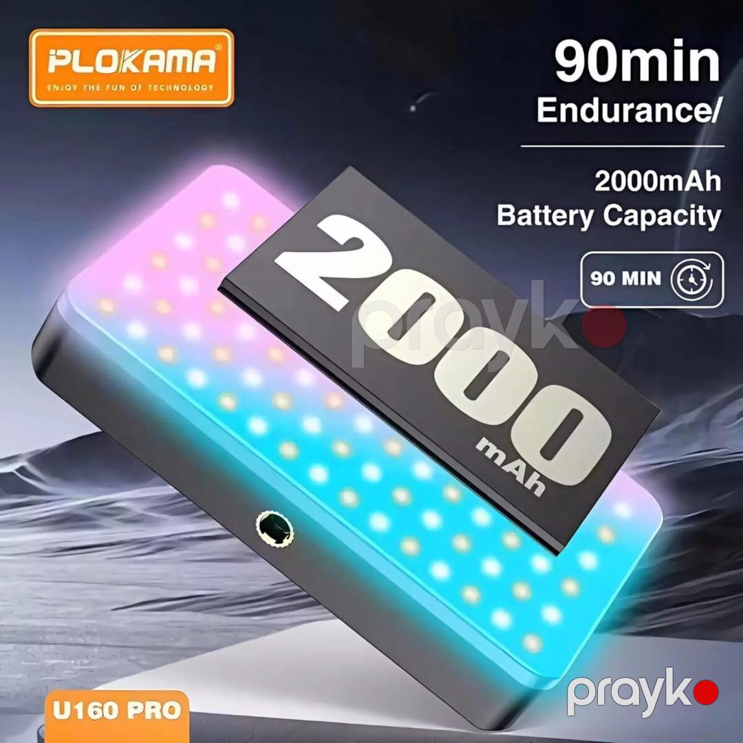 Plokama U160 Pro RGB Portativ LED İşıqlandırıcı 2700-6500K, 2000mAh — Ev texnikası, Bakı (4)